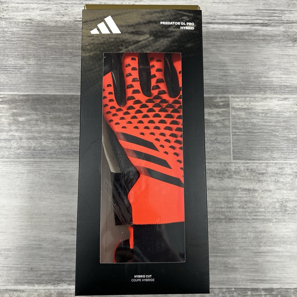 ADIDAS PREDATOR GL PRO HYBRID GOALIE GLOVES - ORANGE/BLACK HN3344 SIZE 11.5 NEW‎